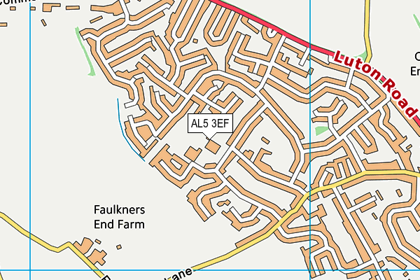 AL5 3EF map - OS VectorMap District (Ordnance Survey)