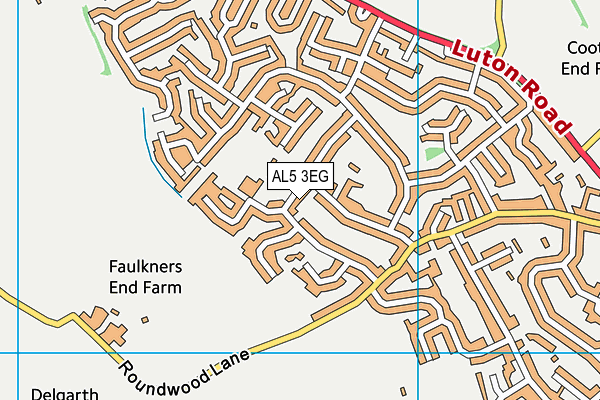 AL5 3EG map - OS VectorMap District (Ordnance Survey)