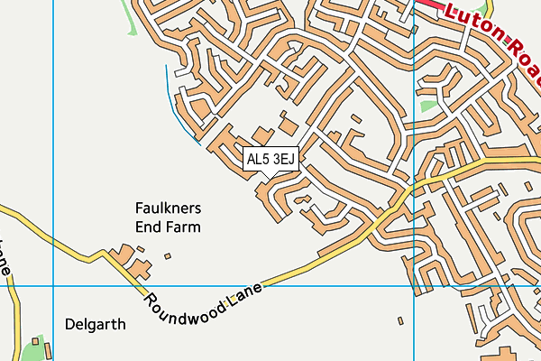 AL5 3EJ map - OS VectorMap District (Ordnance Survey)