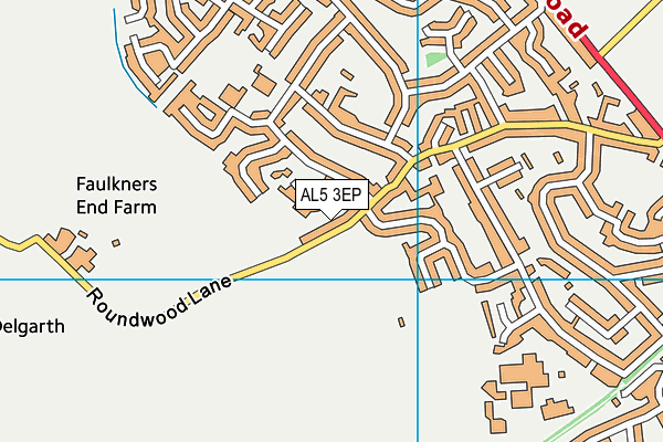 AL5 3EP map - OS VectorMap District (Ordnance Survey)
