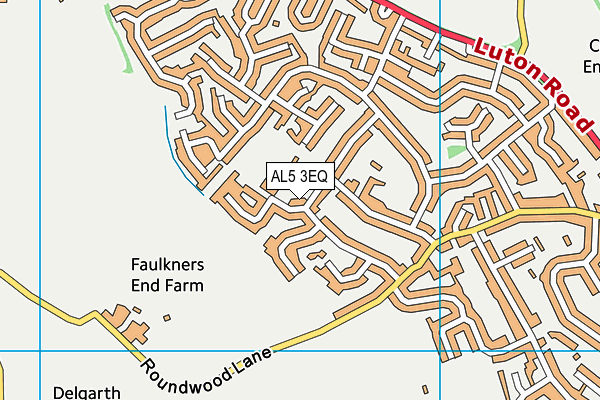 AL5 3EQ map - OS VectorMap District (Ordnance Survey)