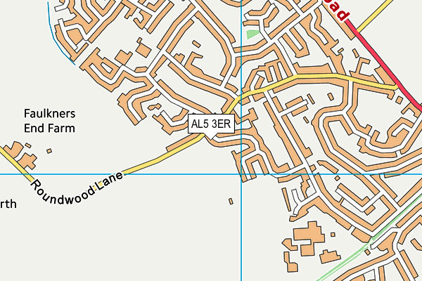 AL5 3ER map - OS VectorMap District (Ordnance Survey)
