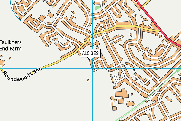 AL5 3ES map - OS VectorMap District (Ordnance Survey)