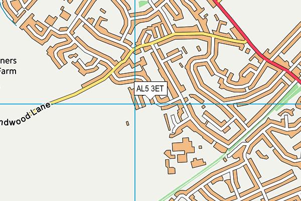 AL5 3ET map - OS VectorMap District (Ordnance Survey)