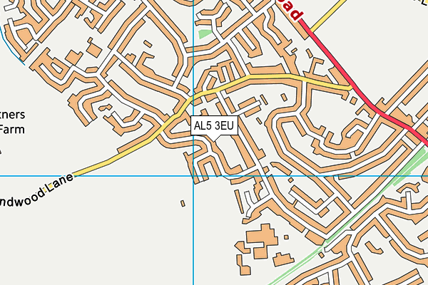 AL5 3EU map - OS VectorMap District (Ordnance Survey)