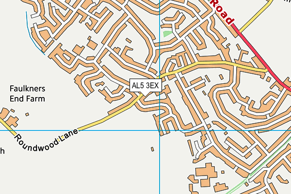 AL5 3EX map - OS VectorMap District (Ordnance Survey)