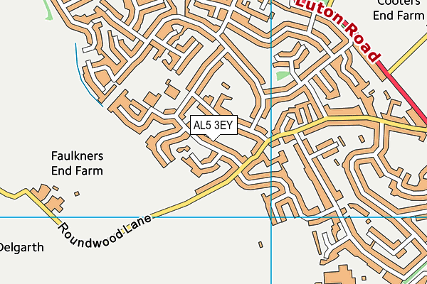 AL5 3EY map - OS VectorMap District (Ordnance Survey)