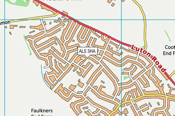 AL5 3HA map - OS VectorMap District (Ordnance Survey)