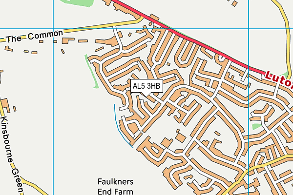 AL5 3HB map - OS VectorMap District (Ordnance Survey)