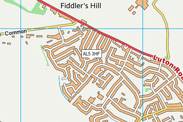 AL5 3HF map - OS VectorMap District (Ordnance Survey)