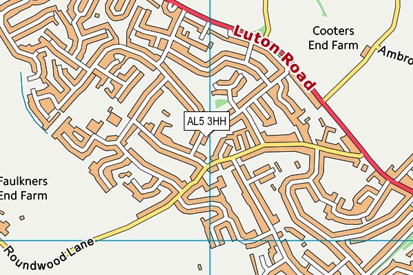 AL5 3HH map - OS VectorMap District (Ordnance Survey)