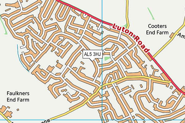 AL5 3HJ map - OS VectorMap District (Ordnance Survey)