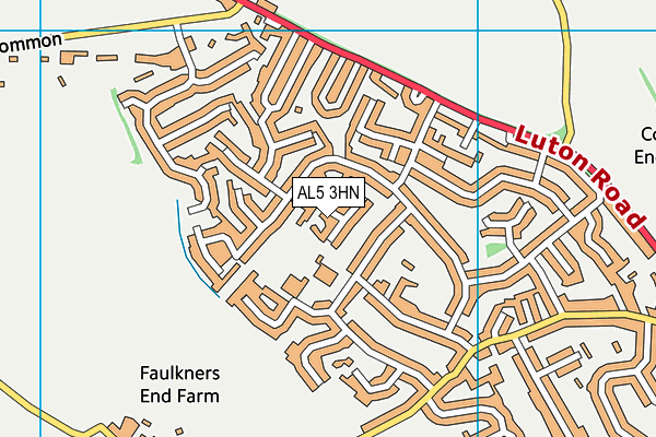 AL5 3HN map - OS VectorMap District (Ordnance Survey)