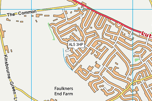 AL5 3HP map - OS VectorMap District (Ordnance Survey)