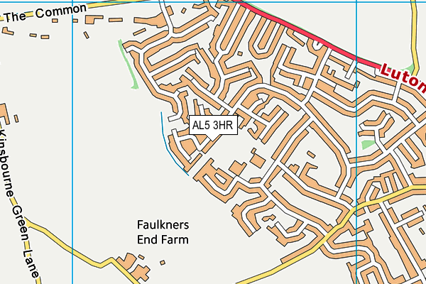 AL5 3HR map - OS VectorMap District (Ordnance Survey)