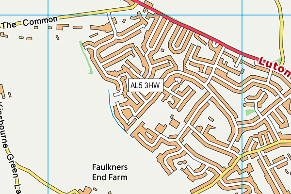 AL5 3HW map - OS VectorMap District (Ordnance Survey)