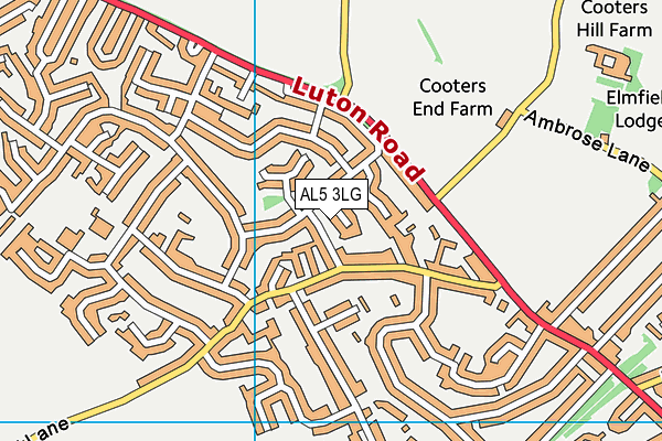 AL5 3LG map - OS VectorMap District (Ordnance Survey)