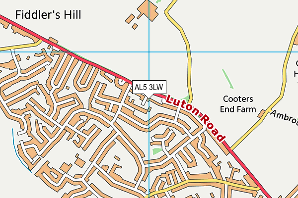 AL5 3LW map - OS VectorMap District (Ordnance Survey)