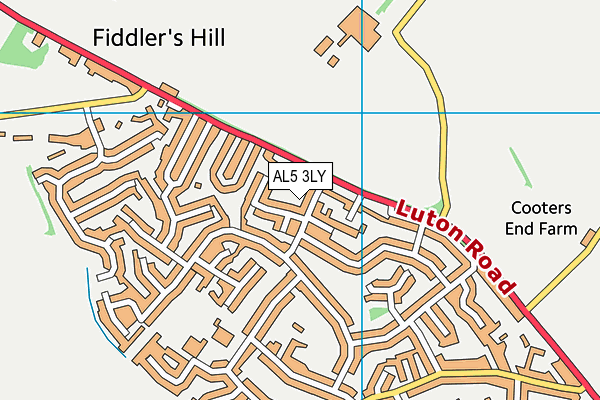 AL5 3LY map - OS VectorMap District (Ordnance Survey)