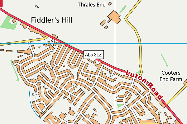 AL5 3LZ map - OS VectorMap District (Ordnance Survey)