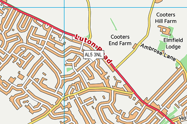 AL5 3NL map - OS VectorMap District (Ordnance Survey)