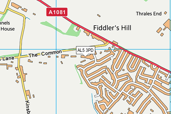 AL5 3PD map - OS VectorMap District (Ordnance Survey)