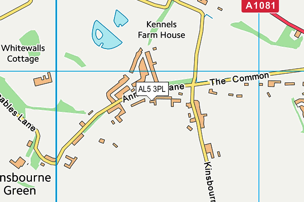 AL5 3PL map - OS VectorMap District (Ordnance Survey)