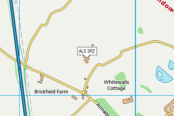 AL5 3PZ map - OS VectorMap District (Ordnance Survey)