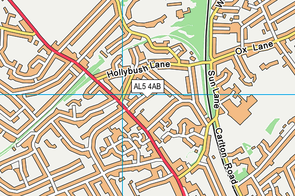 AL5 4AB map - OS VectorMap District (Ordnance Survey)