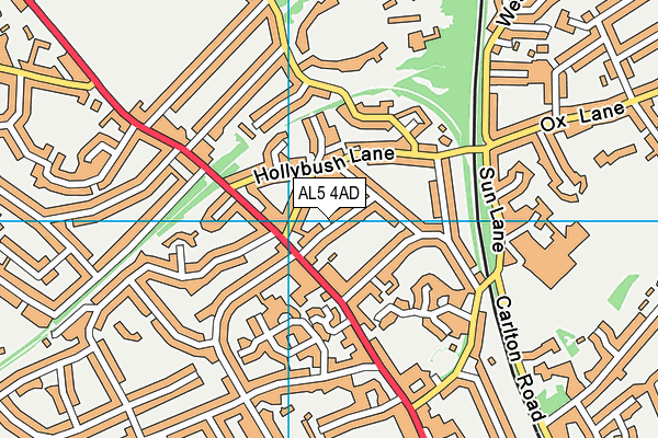 AL5 4AD map - OS VectorMap District (Ordnance Survey)