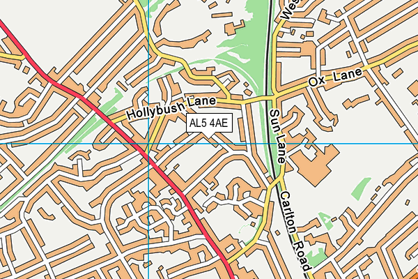 AL5 4AE map - OS VectorMap District (Ordnance Survey)
