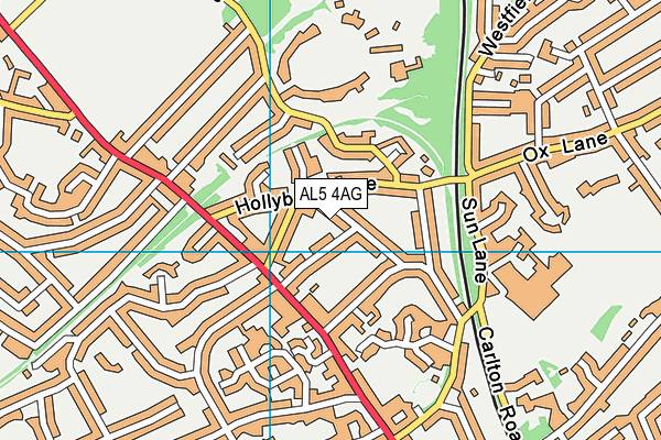AL5 4AG map - OS VectorMap District (Ordnance Survey)