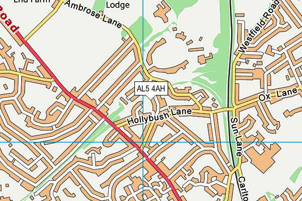 AL5 4AH map - OS VectorMap District (Ordnance Survey)