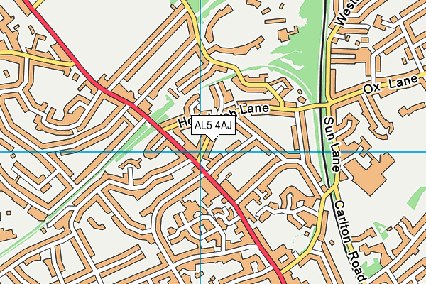AL5 4AJ map - OS VectorMap District (Ordnance Survey)