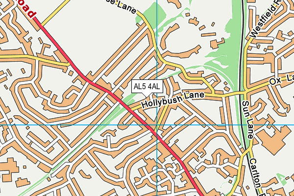 AL5 4AL map - OS VectorMap District (Ordnance Survey)