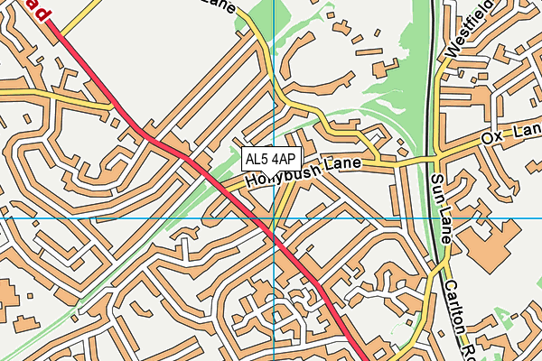 AL5 4AP map - OS VectorMap District (Ordnance Survey)