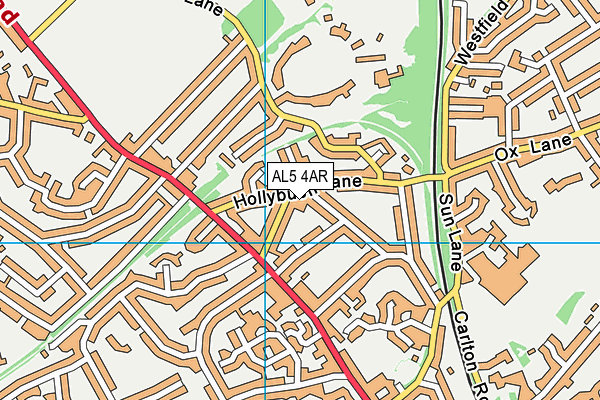AL5 4AR map - OS VectorMap District (Ordnance Survey)