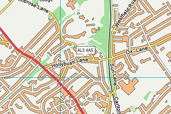 AL5 4AS map - OS VectorMap District (Ordnance Survey)