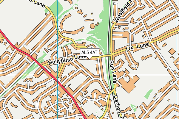 AL5 4AT map - OS VectorMap District (Ordnance Survey)