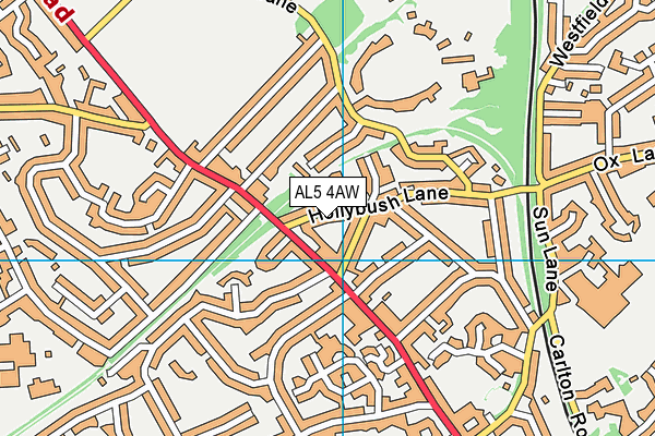 AL5 4AW map - OS VectorMap District (Ordnance Survey)