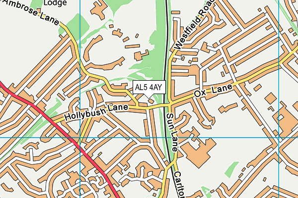 AL5 4AY map - OS VectorMap District (Ordnance Survey)