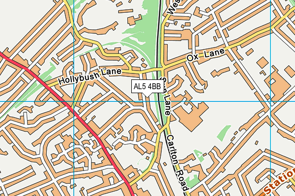 AL5 4BB map - OS VectorMap District (Ordnance Survey)