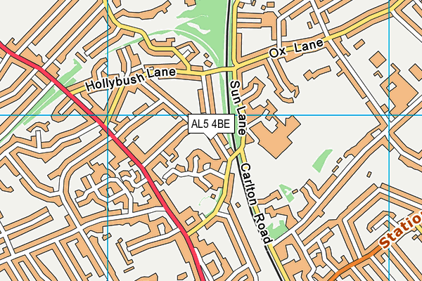 AL5 4BE map - OS VectorMap District (Ordnance Survey)