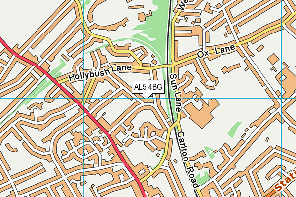 AL5 4BG map - OS VectorMap District (Ordnance Survey)