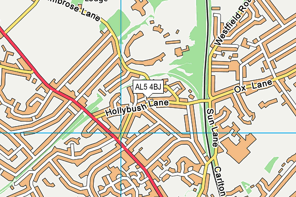 AL5 4BJ map - OS VectorMap District (Ordnance Survey)