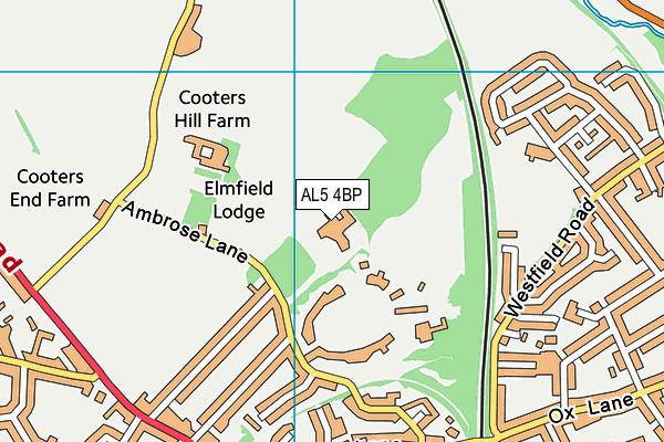 AL5 4BP map - OS VectorMap District (Ordnance Survey)