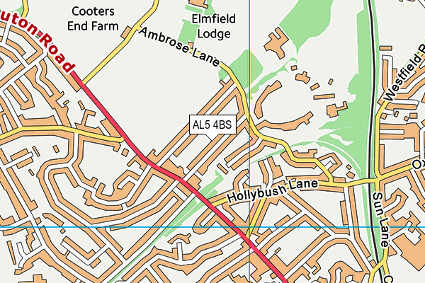 AL5 4BS map - OS VectorMap District (Ordnance Survey)