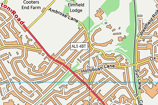 AL5 4BT map - OS VectorMap District (Ordnance Survey)