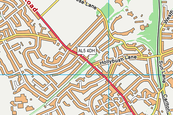 AL5 4DH map - OS VectorMap District (Ordnance Survey)