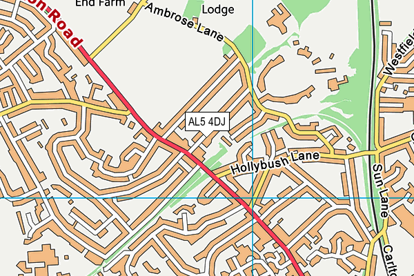 AL5 4DJ map - OS VectorMap District (Ordnance Survey)